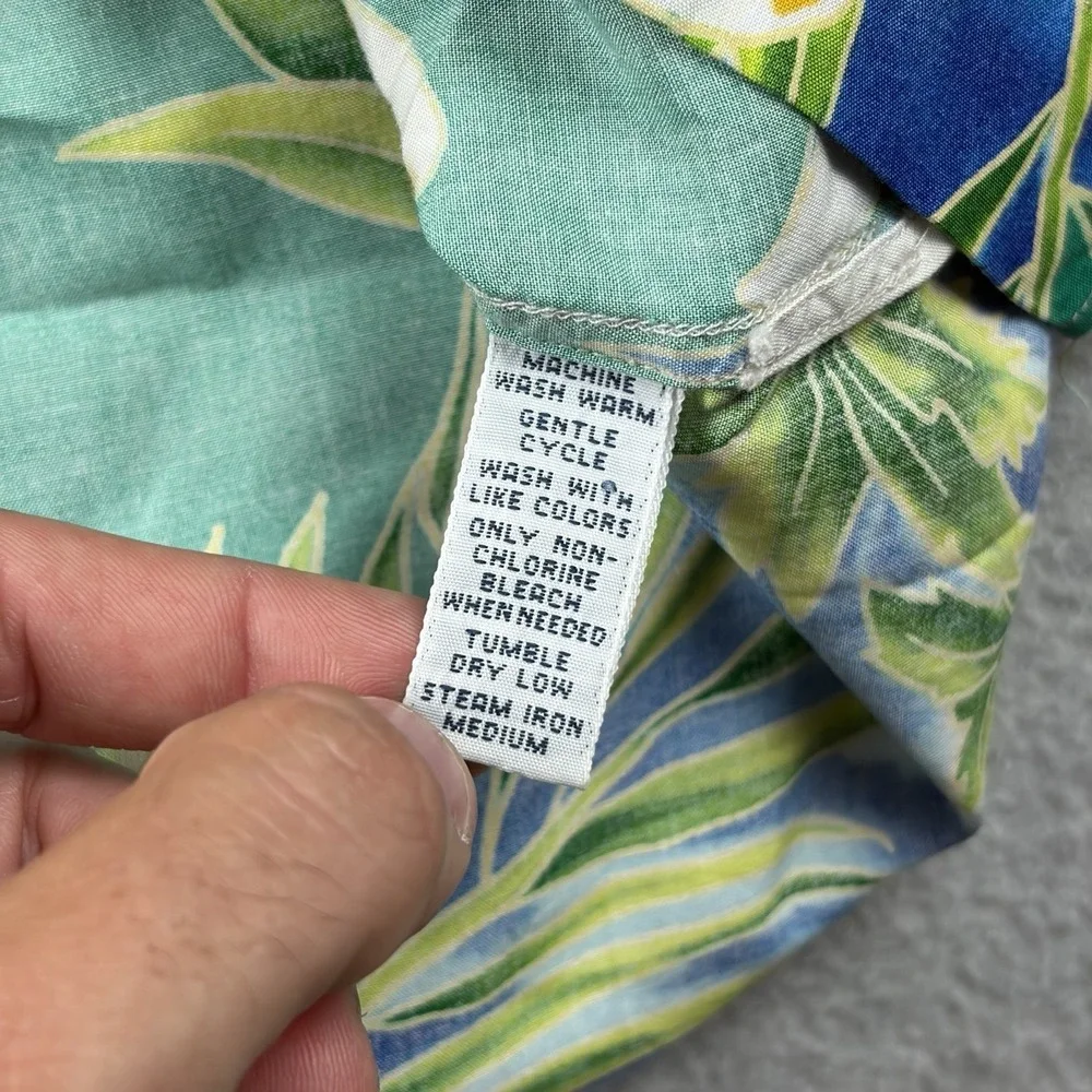 Polo Ralph Lauren Shirt Mens XL Caldwell Rayon Camp Loop Collar Hawaiian Aloha‎